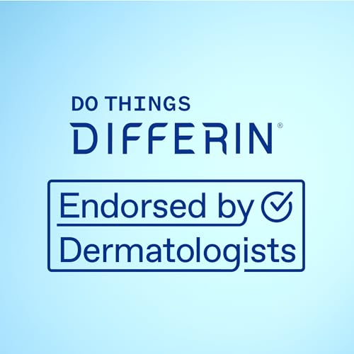 Differin Acne Treatment Gel, 30 Day Supply, Retinoid Treatment for Face with 0.1% Adapalene, Gentle Skin Care for Acne Prone Sensitive Skin, 15g Tube