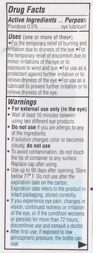 iVIZIA Sterile Lubricant Eye Drops for Dry Eyes, Preservative-Free, Moisturizing, Dry Eye Relief, Contact Lens Friendly, 0.33 fl oz Bottle