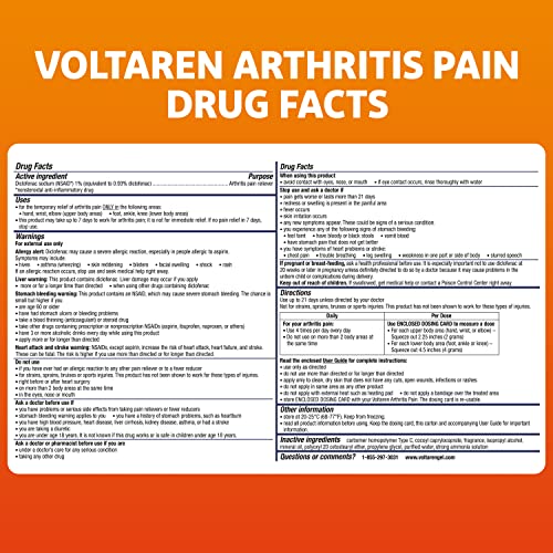 Voltaren Arthritis Pain Gel for Powerful Topical Arthritis Pain Relief - NEW Easy Open Cap - 150 g